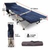 REDCAMP Folding Camping Beds for adults with Mattress, 28" Extra Wide Heavy Duty Sturdy Camp Bed Portable, Stronge Thicker Tubes Sleeping Cot Out