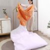 RIYIFER Bean Bag Chair with Supportive HighBack Design Lazy Sofa Chair Cover Without Filling Washable Cotton and Linen Bean Bag Cover for Schools