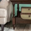 KIZQYN Side Table 23.6 Square Side Table in Black Walnut Wooden Rustic End Side Table 2 Tier Square Small Coffee Table Sofa Side Table Nightstand