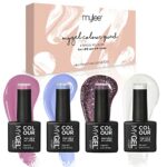 MYGEL by Mylee Gel Nail Polish Spring Summer Quad Colour Set 4x10ml  UVLED SoakOff Nail Art Manicure Pedicure for Professional Salon  Home Use  L