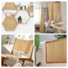 Cane Rattan Webbing Roll, 3.28ft x 17.7inch Woven Open Rattan Mesh Natural Rattan Webbing for Caning Projects Square Hollow Wide Rattan for DIY C