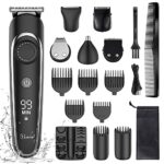 Hatteker Beard Trimmer Hair Clipper Hair Trimmer Grooming Kits Electric Shaver Razor for Men Mustache Nose Ear Body Precision Trimmer Groomer Mul
