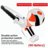 6 inch Cordless Chain Saw, Mini Electric Rechargeable Chainsaw, Battery Powered Pruning Saw, Garden Power Tool Compatible for 18V Makita Battery
