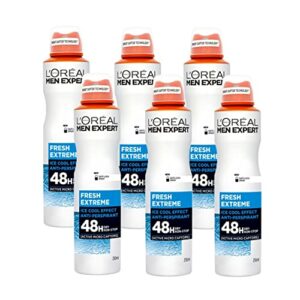 LOral Men Expert Fresh Extreme 48 Hrs AntiPerspirant Deodorant for Men 250 ml Pack of 6 Bulk Buy