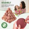Yizhet Cedar Wood Balls Moth Repellent, 40 Pcs Anti Moth Cedar Balls, Natural Scent Balls for Moth Protection in Wardrobes Drawers, Storage Boxes