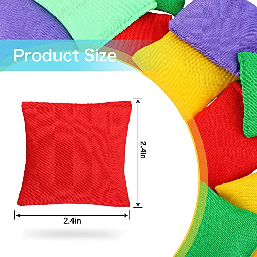 Skylety 30 Pieces Mini Colorful Cornhole Bean Bags Nylon Sack Tossing Beanbags Fun Sports Outdoor Family Games Kid Toys for Hand Toss Party Game