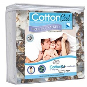 Protect A Bed - Cotton Cool - 100% Waterproof Mattress Protector -  UK King (150 x 200 cm)