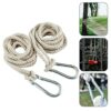 apofly Tree Swing Ropes, 2Pcs 4M Hammock Hanging Rope Adjustable Swing Hooks Strap Garden Furniture Accessories