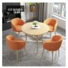 Office Business Hotel Lobby Dining Table Set Office Meeting Room Small Conference Table Set Lounge Table and Chairs for Library Clothing Store Sa