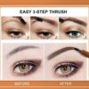 Riceel Eyebrow Pen with Fork Tip Long Liquid Eyebrow Pencil Smudgeproof Brow Pencil  Waterproof Longlasting Natural Looking  S03 BLACK BROWN