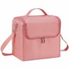 Vanity Case Makeup Storage Box Organiser Travel Train Case Luggage Makeup Case Make Up Beauty Box with Shoulder Strap Large Size27.5x19.5x24.5cm