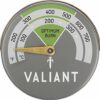 Valiant Magnetic Log Burner & Stove Thermometer-Red, 63mm