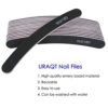 URAQT 15PCS Nail Files Professional Nail File Set Curved Fingernail Files DoubleSided Emery Board Manicure Tools for Home and Salon Use 100180 gr