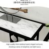 Axdwfd Console table Living Room Coffee Table Marble Console Table with Metal Frame Hall Corridor Table Suitable For Dining Room and Living Room