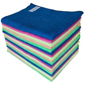 Microfibre Cleaning Cloths, Reusable cleaning cloths, Cleaning Towel for Duster, Car, Windows, Glass, Kitchen, Pack of 20, 30x30cm