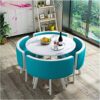 JUAN Office Reception Room Table Conversation Table Set Dining Table and Chair Combination Modern Design Leisure Table 80cm Marble Round Table Si