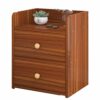 NYKCPJMW White Bedside Cabinet Nightstand Bedside Table with 2 Drawers  Cupboard Wood Side End Table Storage Unit for Living Room Bedroom Dorm Ro