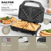 Salter EK2017T Electric XL Deep Fill Sandwich Toaster Press, Panini Press with Non-Stick Plates, Toastie Maker, Cool Touch Handle, Makes 2 Toasti