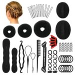 PAFUWEI 40 Pcs Hair Braiding Tools 17 Styles Hair Design Styling Tools Accessories Set DIY Hair Accessories Hair Modelling Tools For Women Hairdr