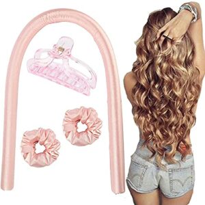 Heatless Curling Rod Headband DIY Heatless Curling No Heat Curls Silk Ribbon Hair Rollers Sleeping Soft Headband Wave Hair Curlers DIY Hair Styli
