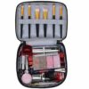 MKPCW Makeup Bags Double Layer Travel Cosmetic Cases Make up Organizer Toiletry Bags Pink