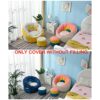 LDIW Bean Bag Chair Cover No Filler for Kids and Adults Premium Cotton Canvas sofa with Zipper Sack Bean Bag Memory Foam Beanbag Replacement Cove