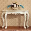 White Sofa Tables Elegant Console Table European Style Entry Table Tall Hallway Table Entry Table with Sturdy Legs for Home Living RoomSize108  4