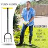 Colwelt Lawn Spike Aerator, Gardening Lawn Aerator for Compacted Soils and Lawns, Non-slip T-Handle Grass Spike Aeration with Four 9cm Solid Stee
