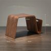 SLATIOM Bent Wood Plywood Mid Century Design Breakfast Coffee Table Magazine Living Room Furniture Side Tea Bed Table Laptop Color  Brown Size  4