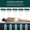 Green Haven Premium Large Single Size Air Bed with Built in Electric Pump & Pillow – Raised Flocked Airbed with a Soft Top | Fast Self-inflating