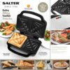 Salter EK2017T Electric XL Deep Fill Sandwich Toaster Press, Panini Press with Non-Stick Plates, Toastie Maker, Cool Touch Handle, Makes 2 Toasti