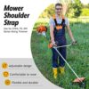YOUSHARES Strimmer Harness Padded - Petrol Strimmer Strap with Double Shoulder Nylon Belt Adjustable for Brush Cutter or Gardenning Stihl Strimme