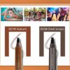 Riceel Eyebrow Pen with Fork Tip Long Liquid Eyebrow Pencil Smudgeproof Brow Pencil  Waterproof Longlasting Natural Looking  S03 BLACK BROWN