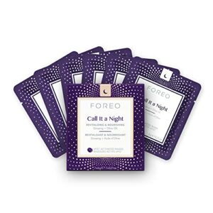 FOREO Call it a Night UFO Activated Facial Mask for Dryness  Fine Lines 7 pack Revitalizing  Nourishing Ginseng  Olive Oil Clean Formula Crueltyf