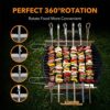 BearMoo BBQ Skewers,Kebab Skewers Sticks Barbecue Forks 43cm 6-Pack Metal BBQ Skewers 8mm Flat Superior Grilling Skewers Durable and Reusable Bar