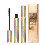 Black 4D Silk Fiber Waterproof Eyelash MascaraExtra Long Lash Mascara and Thick Long LastingClumpFreeNatural SmudgeProofAdds Length Depth and Gla