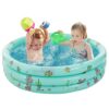 Paddling Pools for Kids, Inflatable Baby Swimming Pool, 3 Ring Paddling Pool with Inflatable Safety Bubble Floor, Small Paddling Swimming Pools f