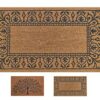 LUA VIKA Coir door mat, inside and outside door mats, welcome mat, indoor and outdoor doormats, front doormat, non slip with PVC backing, entranc