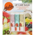 Malibu Sun SPF 30 Lip Balm Sunscreen Watermelon Mint and Vanilla 3 x 5g