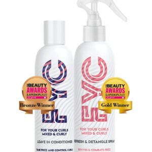 FYC Hair Products  Styling Bundle. 2 x 250ml Curly Hair Products. Includes Leave In Conditioner for Curly Hair and Refresh  Detangle Spray Vegan