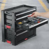 KETER 7 Drawer Trolley Module - Workshop Trolley for Small and Large Tools - Removable Swivel Castors with Brakes, 3 Removable Castors - Locking