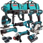 Makita DLXT4T9068 18V Li-Ion 9 Piece Kit with 3 x 5.0Ah BL1850 Batteries, DC18RC Charger & 2 x Tool Bag