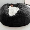 YHNMK Large Bean Bag Chair Cover 5FT6TF7FT Soft Memory Bean Bag Chair with Microsuede Cover Furniture and Accessories for Dorm Room No Filler Bea