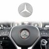Yumzeco 45MM Bling Crystal Steering Wheel Emblem Compatible with Mercedes-Benz,Car interior Bling accessories,Bling stickers logo,Crystal Diamond