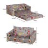 PWTJ Kid Sofa Couch, Double Seat 2 in 1 Flip Open Children Foam Sofa for Ideal Kid Gift (Grey)