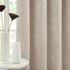 Melodieux Elegant Cotton Wide Blackout Curtain for Sliding Glass Door Living Room Divider Grommet Drapes 100 by 84 Inch Beige 1 Panel