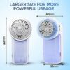 Larger Sized Electric Lint Bobble Remover and Fabric Shaver GC20010 with Free Extra Blade and More Powerful, Multi-Use De Fluffer and De Bobbler