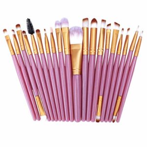 Makeup Brushes Set 20pcs Eye Shadow Foundation Face Powder Eyeliner Eyelash Lip Make Up Brush Cosmetic Beauty Tool Kit with Soft and CrueltyFree