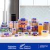 Sistema KLIP IT PLUS Food Storage Containers | 1 L | Leak-Proof, Stackable & Airtight Fridge/Freezer Containers with Lids | BPA-Free Plastic | Re