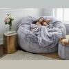 LvSenLin 7ft Giant Fur Bean Bag Cover Living Room Furniture Big Round Soft Fluffy Faux Fur BeanBag Lazy Sofa Bed Coat